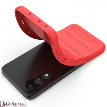 Magic Shield guminis dėklas su kameros apsauga - raudonas (Oneplus Nord 5)
